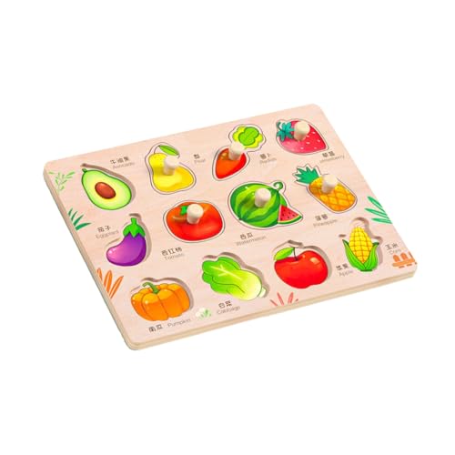 Für Kinder im Alter von 3–6 Jahren, Gemüse, Tiere, Fahrzeug, Obst-Puzzle, Lernblock-Spielzeug Für Kinder im Alter von 3–6 Jahren, Gemüse, Tiere, Fahrzeug, Obst-Puzzle, Lernblock-Spielzeug von ZEPFJHE