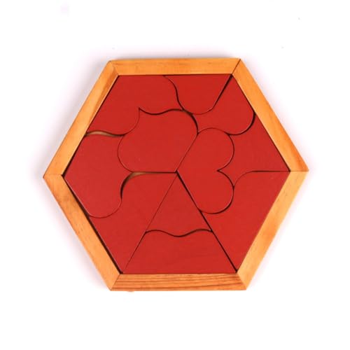Holz-Sechskant-Puzzle, Tangram-Teaser-Block, Spielzeug, Geometrie, Logikspiel, STEM-Lernen, für Kinder, Erwachsene, alle Altersgruppen Holz-Sechskant-Puzzle, Tangram-Teaser-Block, Spielzeug, Geometrie, Logikspiel, STEM-Lernen, für Kinder, Erwachsene, alle Altersgruppen von ZEPFJHE