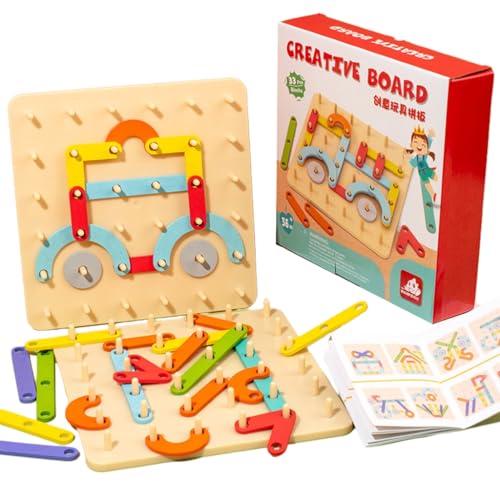 Holzpuzzle-Spielzeug, buntes Stecktafel-Puzzle-Spielzeug für Kinder, logisches Denken, Training, Lernspielzeug für Kleinkinder Holzpuzzle-Spielzeug, buntes Stecktafel-Puzzle-Spielzeug für Kinder, logisches Denken, Training, Lernspielzeug für Kleinkinder von ZEPFJHE