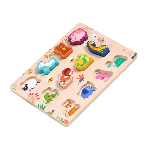 Holzpuzzles für Kinder im Alter von 3–6 Jahren, Gemüse, Tiere, Fahrzeug, Obst-Puzzles, pädagogisches Blockspielzeug Holzpuzzles für Kinder im Alter von 3–6 Jahren, Gemüse, Tiere, Fahrzeug, Obst-Puzzles, pädagogisches Blockspielzeug von ZEPFJHE