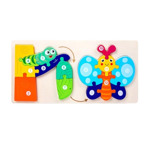 Holztier-Puzzle, Cartoon-3D-Puzzle für Kinder, pädagogisches Tierleben, Wachstum, Brettspiel, Lernspielzeug für Kleinkinder Holztier-Puzzle, Cartoon-3D-Puzzle für Kinder, pädagogisches Tierleben, Wachstum, Brettspiel, Lernspielzeug für Kleinkinder von ZEPFJHE
