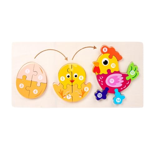 Holztier-Puzzle, Cartoon-3D-Puzzle für Kinder, pädagogisches Tierleben, Wachstum, Brettspiel, Lernspielzeug für Kleinkinder Holztier-Puzzle, Cartoon-3D-Puzzle für Kinder, pädagogisches Tierleben, Wachstum, Brettspiel, Lernspielzeug für Kleinkinder von ZEPFJHE