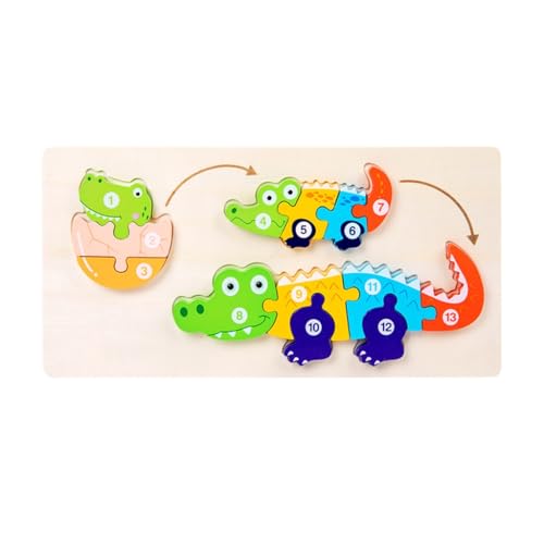 Holztier-Puzzle, Cartoon-3D-Puzzle für Kinder, pädagogisches Tierleben, Wachstum, Brettspiel, Lernspielzeug für Kleinkinder Holztier-Puzzle, Cartoon-3D-Puzzle für Kinder, pädagogisches Tierleben, Wachstum, Brettspiel, Lernspielzeug für Kleinkinder von ZEPFJHE