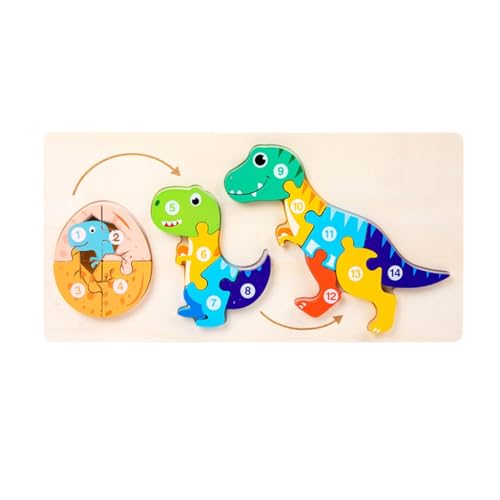 Holztier-Puzzle, Cartoon-3D-Puzzle für Kinder, pädagogisches Tierleben, Wachstum, Brettspiel, Lernspielzeug für Kleinkinder Holztier-Puzzle, Cartoon-3D-Puzzle für Kinder, pädagogisches Tierleben, Wachstum, Brettspiel, Lernspielzeug für Kleinkinder von ZEPFJHE