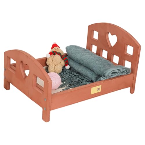 Neugeborene Fotografie Requisiten Kleines Holzbett Hundert Tage Baby Krippe Posing Hilfe Massivholz Dekoration Requisiten von ZEPFJHE