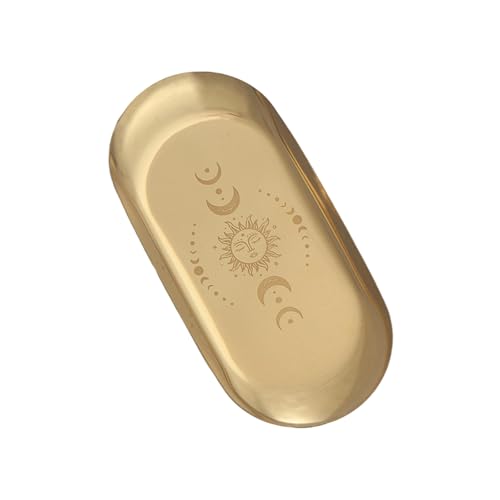 Ovaler Aufbewahrungsschale Pentakel Edelstahl Schmuck Dekorative Servierbad Für Küche Home Pentacle Schmuck Aufbewahrung Ovales Serviette Für Couchtisch Zimmer von ZEPFJHE