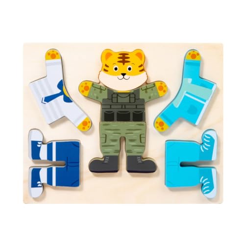 Spielzeug Bär Dress-Up Spiel Spielzeug für Kinder Mädchen Verbessern Sie die Phantasie Anziehen für Bär Nilpferd Kinder Tischspiel von ZEPFJHE