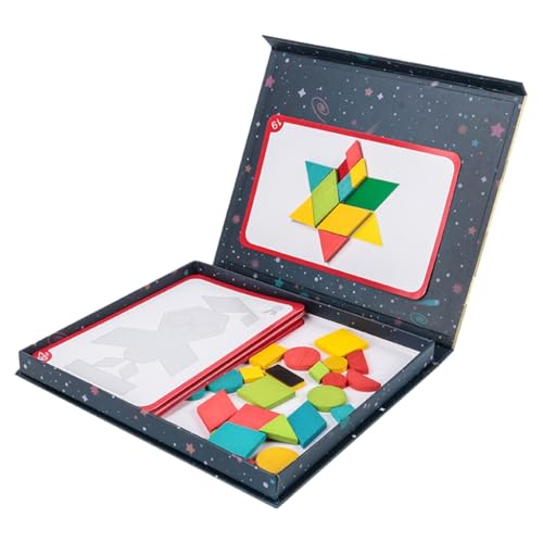 Tangram aus Holz für Kinder, magnetisches Puzzle, Lernspielzeug, Übungsform, Farberkennung Tangram aus Holz für Kinder, magnetisches Puzzle, Lernspielzeug, Übungsform, Farberkennung von ZEPFJHE