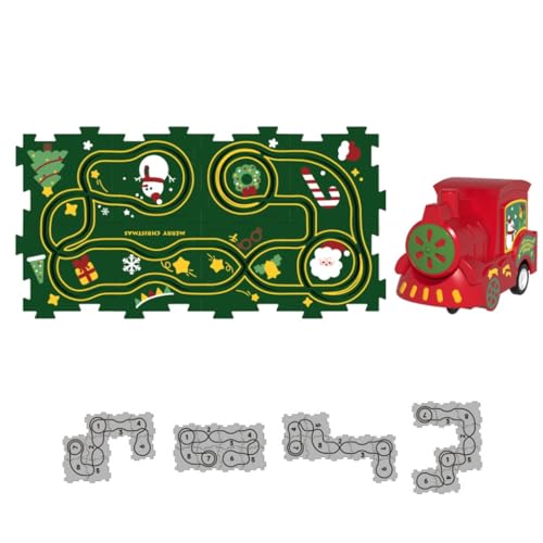 Track Assembling Puzzle Adventure Set für Jungen/Mädchen Geburtstagsgeschenke Realistische Strecke Weihnachten Thema Zug von ZEPFJHE