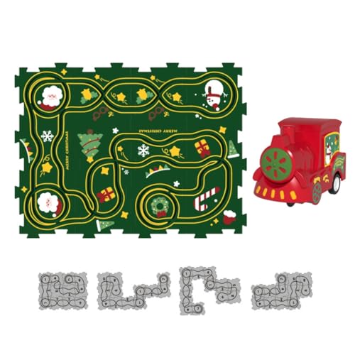 Track Assembling Puzzle Adventure Set für Jungen/Mädchen Geburtstagsgeschenke Realistische Strecke Weihnachten Thema Zug von ZEPFJHE