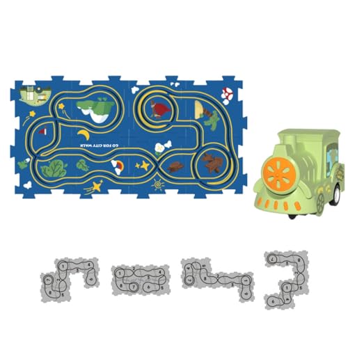 Track Assembling Puzzle Adventure Set für Jungen/Mädchen Geburtstagsgeschenke Realistische Strecke Weihnachten Thema Zug von ZEPFJHE