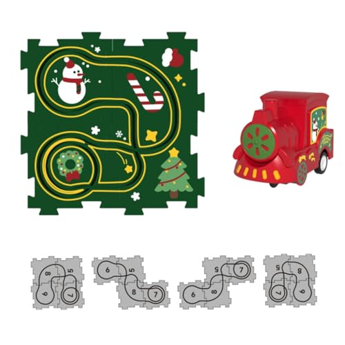 Track Assembling Puzzle Adventure Set für Jungen/Mädchen Geburtstagsgeschenke Realistische Strecke Weihnachten Thema Zug von ZEPFJHE