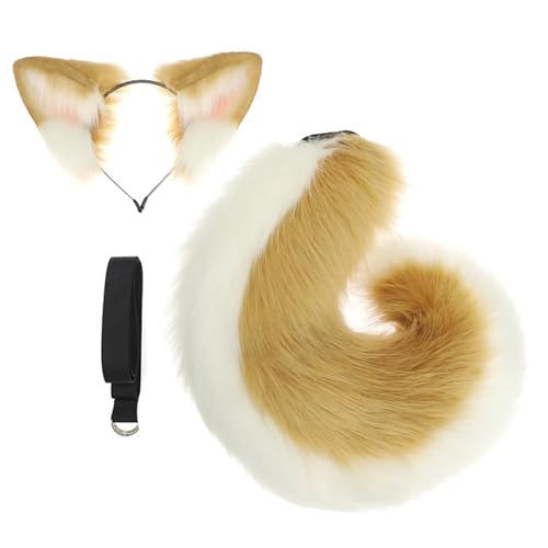 ZEPFJHE 1/2 x Tierohren-Haarbänder, Tierschwanz, Hundekostüm, Stirnband, Kunstpelz, Schwanz, Halloween, Cosplay, Party, Kostüme, Stirnband ZEPFJHE 1/2 x Tierohren-Haarbänder, Tierschwanz, Hundekostüm, Stirnband, Kunstpelz, Schwanz, Halloween, Cosplay, Party, Kostüme, Stirnband von ZEPFJHE