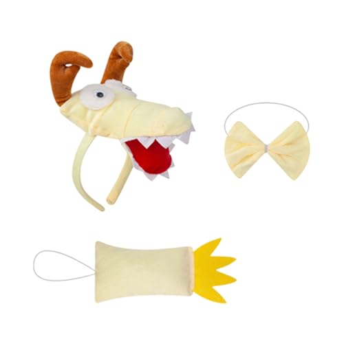 ZEPFJHE 1/3/4/5 Drachenkostüme, Zubehör-Set, Ohren, Stirnband, Fliege, Handschuhe, Schwanz, Zubehör-Set, Kinderkostüme, Drachenkostüm ZEPFJHE 1/3/4/5 Drachenkostüme, Zubehör-Set, Ohren, Stirnband, Fliege, Handschuhe, Schwanz, Zubehör-Set, Kinderkostüme, Drachenkostüm von ZEPFJHE
