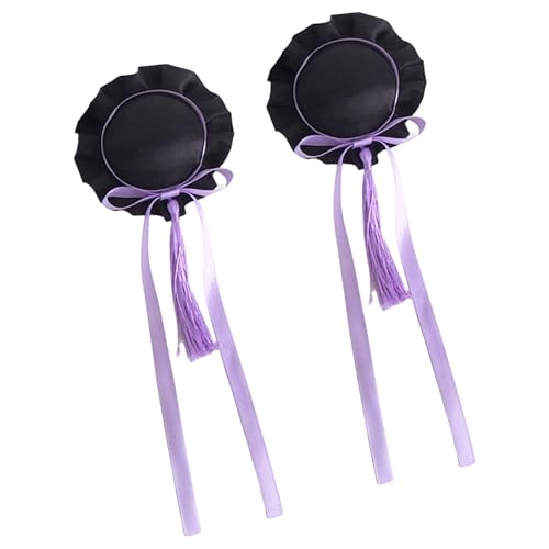 ZEPFJHE 1 Paar Anime Haarknotenhalter Haarspange Quasten Fliege Haarspange 2000er Dienstmädchen Seitenclip Ornament von ZEPFJHE