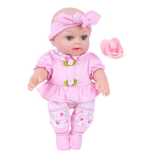 ZEPFJHE 12inch Realistische Wiedergeborene Babypuppen Silikon Ganzkörper Girl Puppen Perfekt Für Kleinkind Vor Um Spielen Und Bildungsgebrauch Zu Verwenden von ZEPFJHE