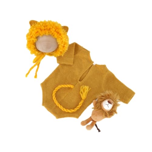 ZEPFJHE 3-teiliges Set mit Strampler und Mütze für Neugeborene, weicher und atmungsaktiver Baby-Overall mit Cartoon-Foto-Requisiten ZEPFJHE 3-teiliges Set mit Strampler und Mütze für Neugeborene, weicher und atmungsaktiver Baby-Overall mit Cartoon-Foto-Requisiten von ZEPFJHE