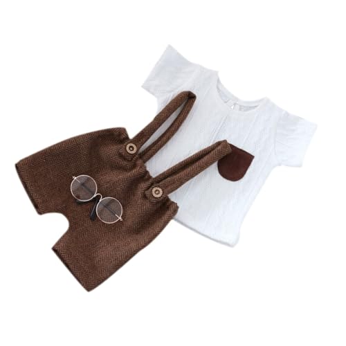 ZEPFJHE Baby-Fotoshooting-Kostüm, Set mit Brille und Overall, komplettes Neugeborenenes, Fotoshooting-Kleidung für Jungen und Mädchen ZEPFJHE Baby-Fotoshooting-Kostüm, Set mit Brille und Overall, komplettes Neugeborenenes, Fotoshooting-Kleidung für Jungen und Mädchen von ZEPFJHE