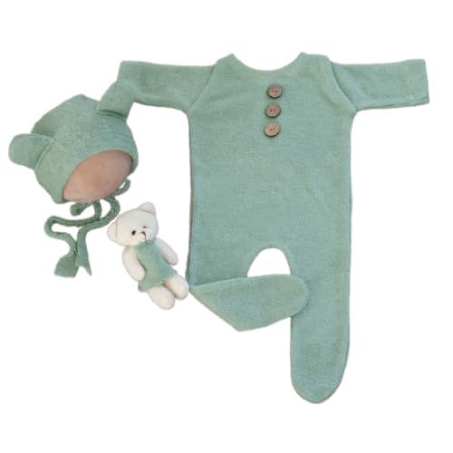 ZEPFJHE Bären-Themen-Outfit, Hut, Overall, Bären-Puppen-Set, Baby-Fotografie-Requisiten, Neugeborene, Fotoshooting-Zubehör, Baby-Fotoanzug ZEPFJHE Bären-Themen-Outfit, Hut, Overall, Bären-Puppen-Set, Baby-Fotografie-Requisiten, Neugeborene, Fotoshooting-Zubehör, Baby-Fotoanzug von ZEPFJHE
