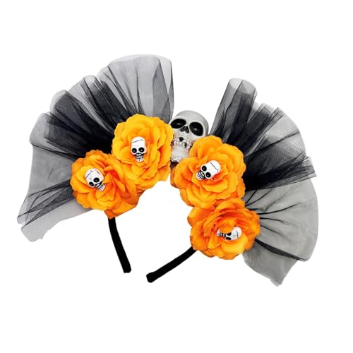 ZEPFJHE Blumenkronen-Haarreif, Halloween, Cincos des Mayoes, Party-Kostüm, Skelett, Blumen, Kopfschmuck, Tag der Toten, Kopfschmuck, Dia De Los Muerto Stirnband ZEPFJHE Blumenkronen-Haarreif, Halloween, Cincos des Mayoes, Party-Kostüm, Skelett, Blumen, Kopfschmuck, Tag der Toten, Kopfschmuck, Dia De Los Muerto Stirnband von ZEPFJHE