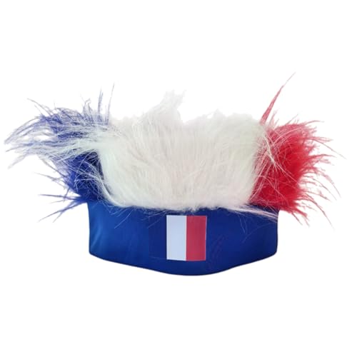 ZEPFJHE Cheer For France Bequemes Fußballspiel Stirnband Leichte Tricolor Fan Perücken Karneval Kostüm Für Sport Event Frankreich Fan Gear ZEPFJHE Cheer For France Bequemes Fußballspiel Stirnband Leichte Tricolor Fan Perücken Karneval Kostüm Für Sport Event Frankreich Fan Gear von ZEPFJHE