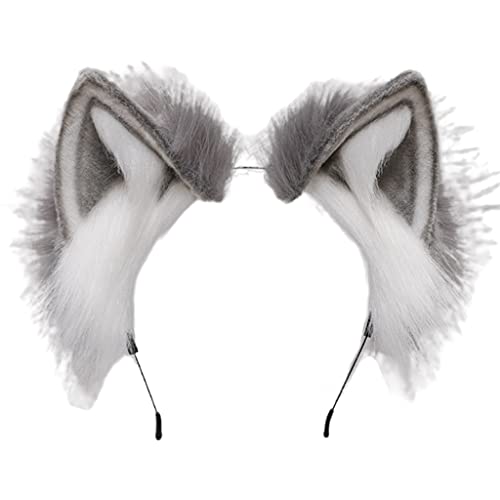ZEPFJHE Cosplay Pelztier für Ohren Haarreifen Kostüm Cosplay Lange Kopfbedeckung für Halloween Party Dekoration von ZEPFJHE