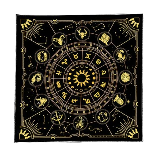 ZEPFJHE Divinations Tischdecke Konstellationen Astrologie Tarotkarte Tischdecke Altars Stoff Givinationen Brettspiel Accessoire von ZEPFJHE