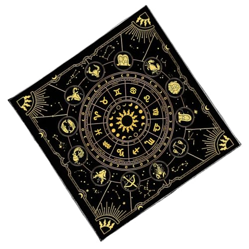 ZEPFJHE Divinations Tischdecke Konstellationen Astrologie Tarotkarte Tischdecke Altars Stoff Givinationen Brettspiel Accessoire von ZEPFJHE