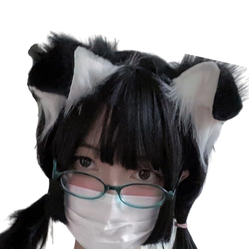 ZEPFJHE Einzigartige Hunde-Kopfbedeckung mit pelzigen Ohren, verstellbar, Kopfschmuck für Anime-Fans und einzigartige Mode-Enthusiasten, niedliche Kopfbedeckung ZEPFJHE Einzigartige Hunde-Kopfbedeckung mit pelzigen Ohren, verstellbar, Kopfschmuck für Anime-Fans und einzigartige Mode-Enthusiasten, niedliche Kopfbedeckung von ZEPFJHE