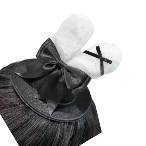 ZEPFJHE Elegante kleine Haarspange mit Schleife, Hasenohren, bequem zu tragen, Zylinderhut, Anime-Haarspange für Mottopartys, Versammlungen, Damen-Haar-Accessoire ZEPFJHE Elegante kleine Haarspange mit Schleife, Hasenohren, bequem zu tragen, Zylinderhut, Anime-Haarspange für Mottopartys, Versammlungen, Damen-Haar-Accessoire von ZEPFJHE