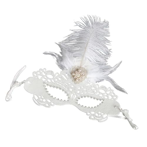 ZEPFJHE Federmaskeraden mit Kristallakzentuierung und raffiniertem Futter, sicher für Tanzaufführungen und Kostümveranstaltungen, Premium-Filzmaskeraden mit Strasssteinen von ZEPFJHE