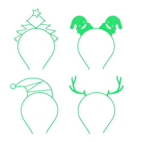 ZEPFJHE Feiertags-Kopfschmuck, leichte Haarbänder, Party-Kopfbedeckung für Weihnachtsveranstaltungen und Mode-Enthusiasten, leuchtet dunkel, 4 Stück ZEPFJHE Feiertags-Kopfschmuck, leichte Haarbänder, Party-Kopfbedeckung für Weihnachtsveranstaltungen und Mode-Enthusiasten, leuchtet dunkel, 4 Stück von ZEPFJHE