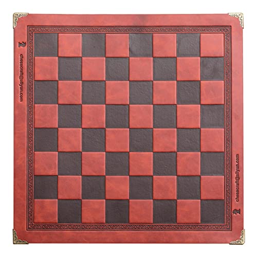 ZEPFJHE Flat Chess Board International Synthetic PU Leather Chessboard Chess Games Accessories Folding Board Chess Game von ZEPFJHE