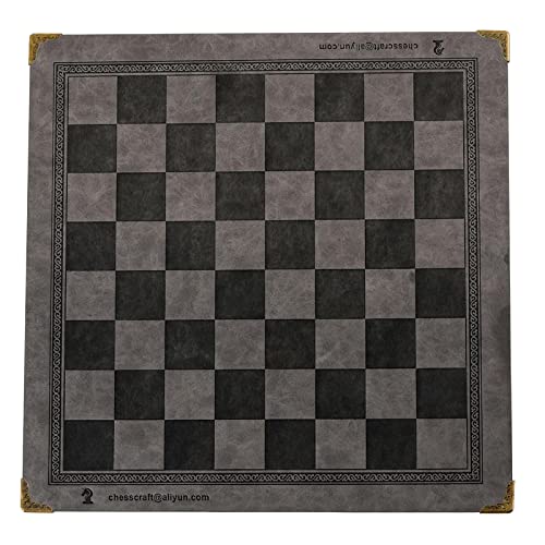 ZEPFJHE Flat Chess Board International Synthetic PU Leather Chessboard Chess Games Accessories Folding Board Chess Game von ZEPFJHE
