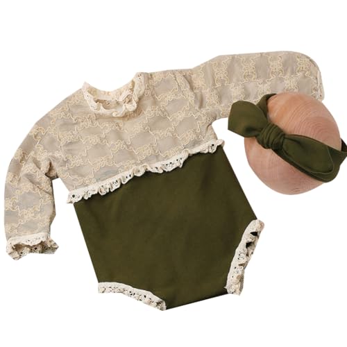 ZEPFJHE Foto Kostüm Haarband Langarm Overall Neugeborene Foto Requisiten Einteiler Strampler Stirnband Outfit ZEPFJHE Foto Kostüm Haarband Langarm Overall Neugeborene Foto Requisiten Einteiler Strampler Stirnband Outfit von ZEPFJHE