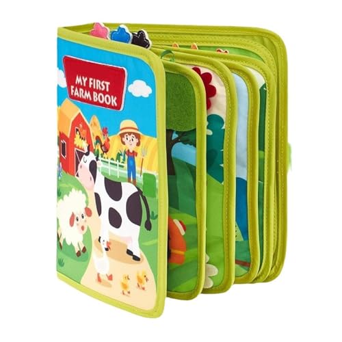 ZEPFJHE Fun Farm Theme Book Für Kleinkind Early Educational Stille Aktivität Ideal Für Reisen Und Alltagslernen Kleinkind Unterhaltungsspielzeug von ZEPFJHE