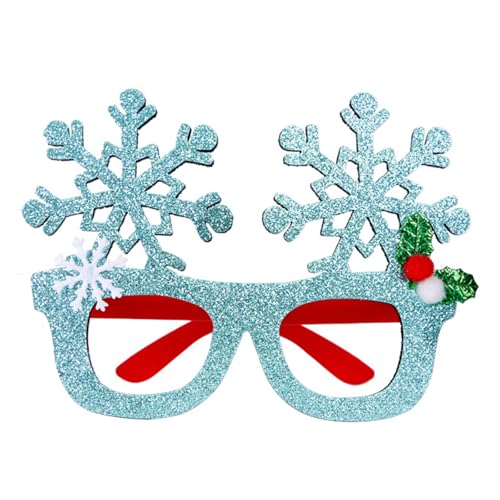 ZEPFJHE Glitzer-Schneeflocken-Brille, festliches Kostümzubehör, verstärkendes Glitzern, Party-Dekoration für Winterfeiern, leichtes festliches Kostümzubehör ZEPFJHE Glitzer-Schneeflocken-Brille, festliches Kostümzubehör, verstärkendes Glitzern, Party-Dekoration für Winterfeiern, leichtes festliches Kostümzubehör von ZEPFJHE