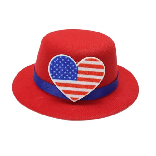 ZEPFJHE Haarspange für Unabhängigkeitstage, patriotisches Thema, kleiner Zylinder mit Clip, für Familientreffen, 4. Juli, Kopfbedeckung, Festival-Dekoration ZEPFJHE Haarspange für Unabhängigkeitstage, patriotisches Thema, kleiner Zylinder mit Clip, für Familientreffen, 4. Juli, Kopfbedeckung, Festival-Dekoration von ZEPFJHE