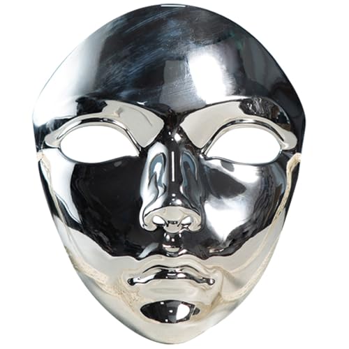 ZEPFJHE Halloween-Kostüm, Metallic-Farbe, Vollgesichtsmaskerade, Halloween-Kostüm, Zubehör für Damen und Herren, Maskerade, Kunstharz, ABS ZEPFJHE Halloween-Kostüm, Metallic-Farbe, Vollgesichtsmaskerade, Halloween-Kostüm, Zubehör für Damen und Herren, Maskerade, Kunstharz, ABS von ZEPFJHE