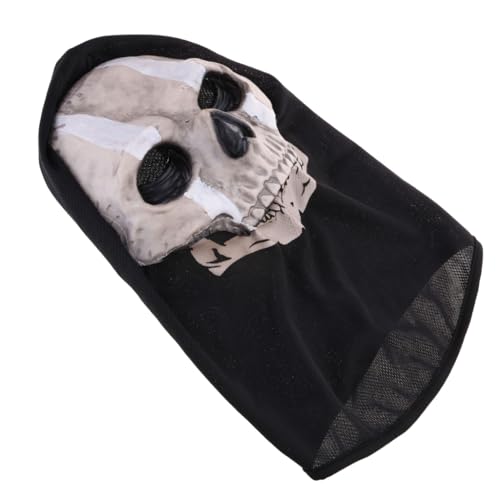 ZEPFJHE Halloween-Totenkopf-Horror-Kopf, dekoratives Ornament für Make-up, Bühnenauftritte, Party-Requisiten von ZEPFJHE