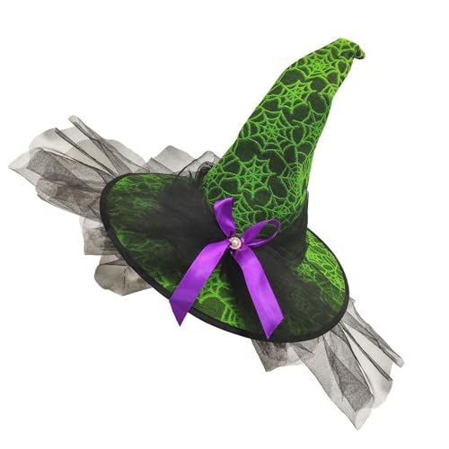 ZEPFJHE Hexenhut, einzigartiges Netz, dekoriert für Mode-Enthusiasten, geeignet für Halloween, Kostüm, Cosplay, Party, Halloween, Hexenhut für Frauen ZEPFJHE Hexenhut, einzigartiges Netz, dekoriert für Mode-Enthusiasten, geeignet für Halloween, Kostüm, Cosplay, Party, Halloween, Hexenhut für Frauen von ZEPFJHE