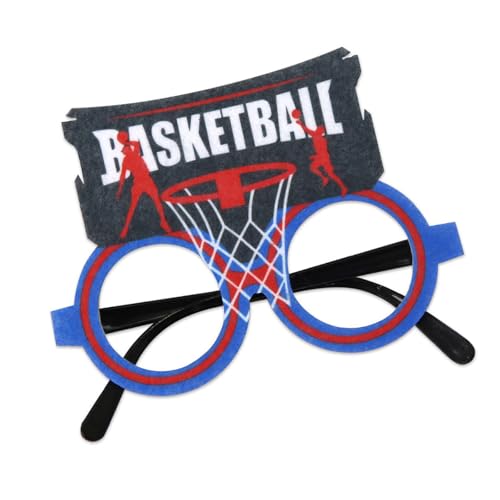 ZEPFJHE Lustiger dekorativer Brillenrahmen für Basketballbrillen, Foto-Requisiten, Themen-Dekorationen, Basketball-Brillenrahmen von ZEPFJHE