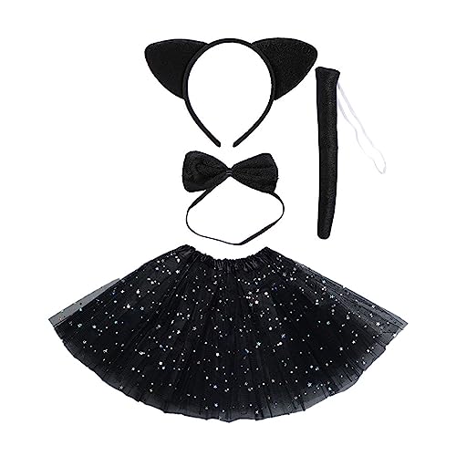 ZEPFJHE Lustiges Kätzchen-Ohren-Haarreif, Rock, Fliege, Schwanz-Set für Halloween und Cosplay, Cartoon-Schwanz, Rock, Fliege, Kostüm-Set ZEPFJHE Lustiges Kätzchen-Ohren-Haarreif, Rock, Fliege, Schwanz-Set für Halloween und Cosplay, Cartoon-Schwanz, Rock, Fliege, Kostüm-Set von ZEPFJHE