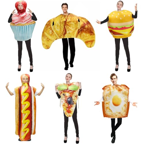 ZEPFJHE Lustiges Pizza-Hamburger-Kostüm, lustiges Kostüm für Cosplay-Partys, Urlaub, Motto-Party, Kostüm für Erwachsene von ZEPFJHE
