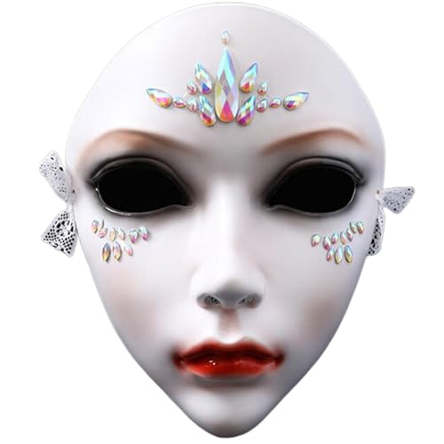 ZEPFJHE Maskerade Beauty Cosplay Mechanisches Vollgesicht für Karneval, Halloween, Verkleidungsparty, Damen Herren Maskerade von ZEPFJHE