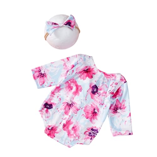 ZEPFJHE Niedlicher Strampler mit Blumenmuster und passender Kopfbedeckung, schönes Baby-Mädchen-Foto-Kostüm, professionelle Studio-Requisiten ZEPFJHE Niedlicher Strampler mit Blumenmuster und passender Kopfbedeckung, schönes Baby-Mädchen-Foto-Kostüm, professionelle Studio-Requisiten von ZEPFJHE
