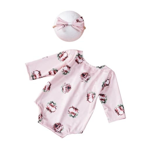 ZEPFJHE Niedlicher Strampler mit Blumenmuster und passender Kopfbedeckung, schönes Baby-Mädchen-Foto-Kostüm, professionelle Studio-Requisiten ZEPFJHE Niedlicher Strampler mit Blumenmuster und passender Kopfbedeckung, schönes Baby-Mädchen-Foto-Kostüm, professionelle Studio-Requisiten von ZEPFJHE