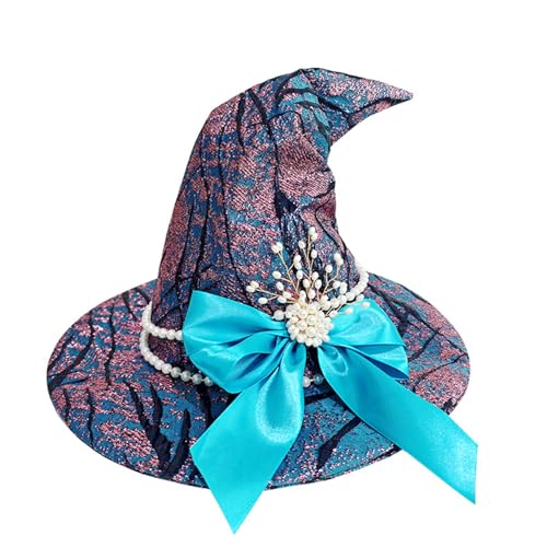 ZEPFJHE Oceans Zaubererhut Halloween Hexe Halloween Cosplay Zauberer Bühnenauftritte Requisiten Kappen von ZEPFJHE