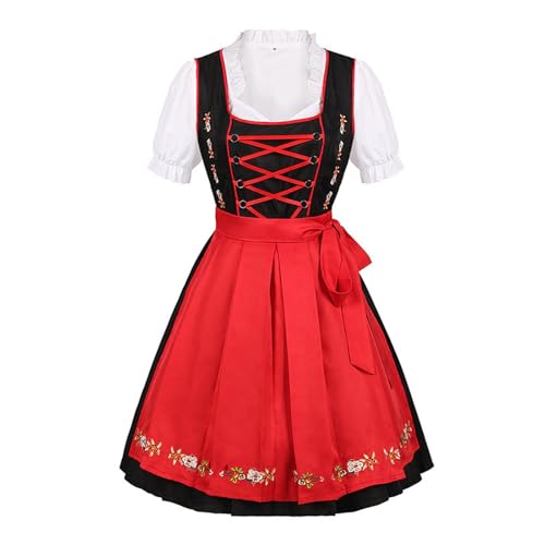 ZEPFJHE Oktoberfest Kostüme Für Frauen Erwachsene 3pcs/Set Deutsch Oktoberfest Dirndl Kleider Bluse Schürze Für Bier Carnivals Party Deutsches Bayerisches Kostüm Set ZEPFJHE Oktoberfest Kostüme Für Frauen Erwachsene 3pcs/Set Deutsch Oktoberfest Dirndl Kleider Bluse Schürze Für Bier Carnivals Party Deutsches Bayerisches Kostüm Set von ZEPFJHE