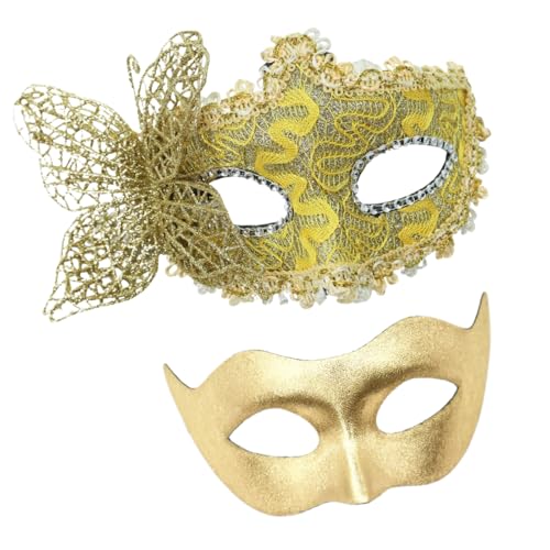 ZEPFJHE Paar Maskerade Maske Für Männer Frauen Halloween Hochzeit Halbgesicht Maskerade Kostümmaske Masquerade Kostümzubehör ZEPFJHE Paar Maskerade Maske Für Männer Frauen Halloween Hochzeit Halbgesicht Maskerade Kostümmaske Masquerade Kostümzubehör von ZEPFJHE